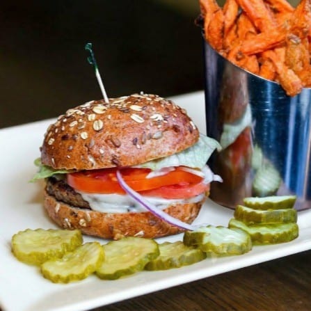 Organic Bison Burger.