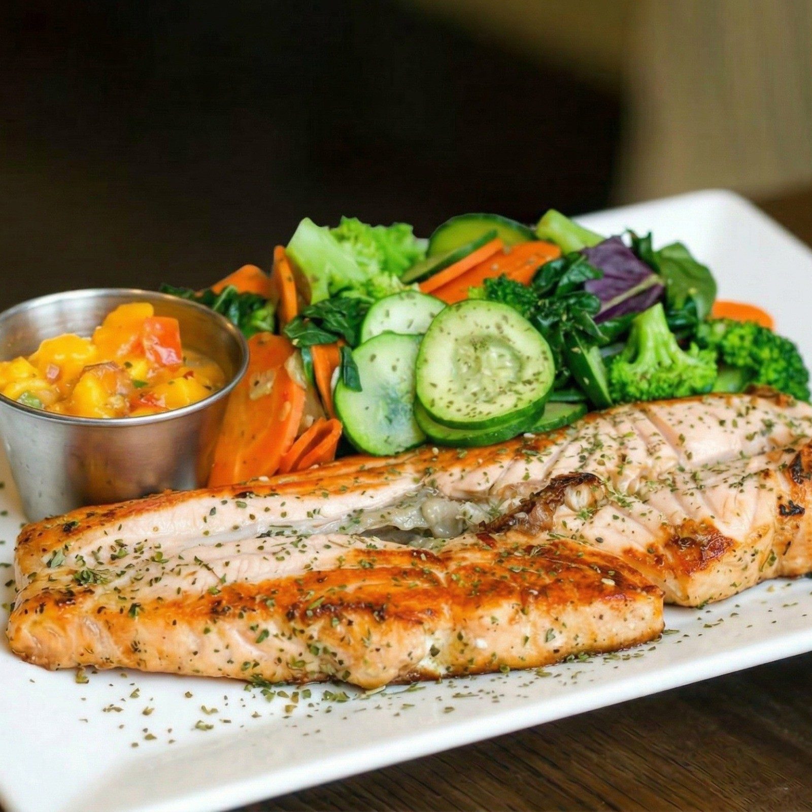 Grilled Salmon.