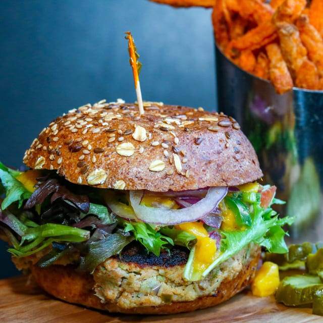 Wild Salmon Burger.