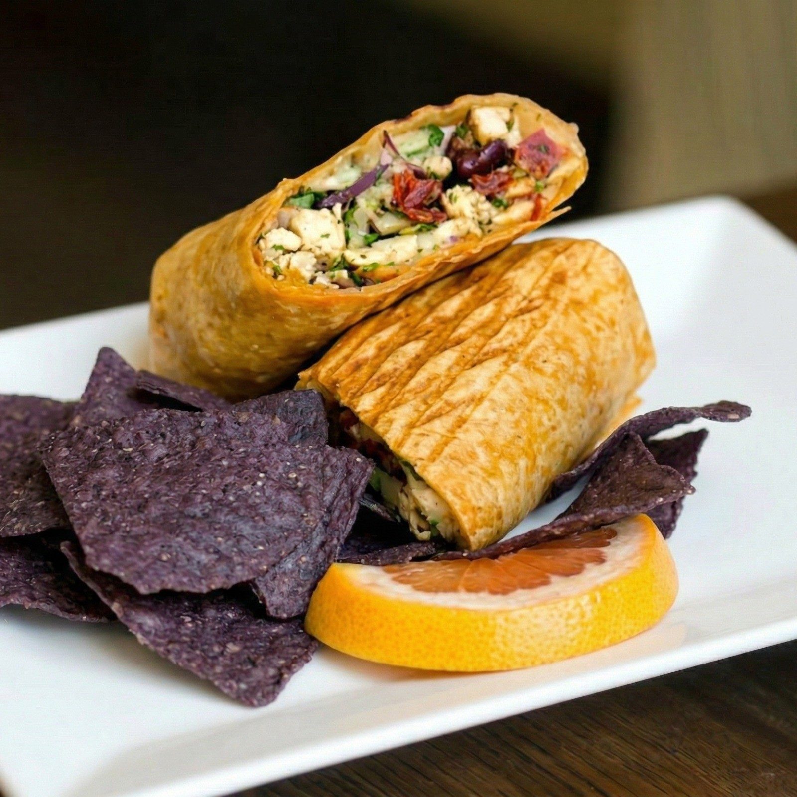 Pesto Parm Chicken Wrap.